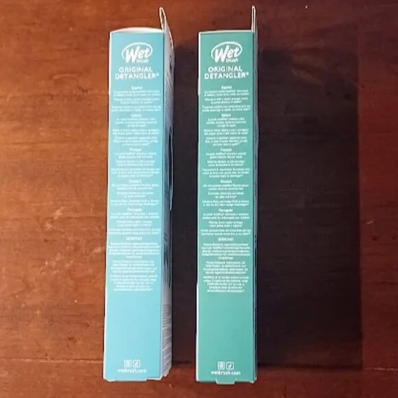 Set of 2 Wet brushes original detangler teal & silver glitter for all hair types - Picture 3 of 6